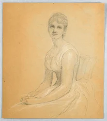 Boceto para retrato de una mujer