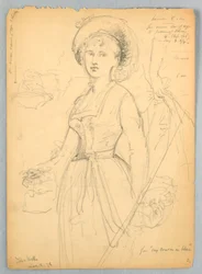 Boceto de Julia Wells para Mi primo en azul
