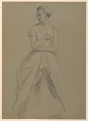 Estudio de la Sra. Bingham para "La Corte Republicana" (El día de recepción de Lady Washington)