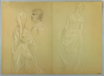 Estudio de la Sra. Winthrop para "El Día de Recepción de Lady Washington"