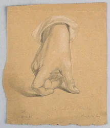 Estudio de la mano derecha de Alexander Hamilton