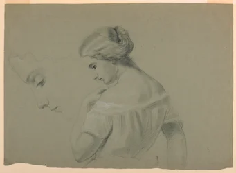 Estudio de una mujer de perfil