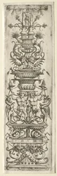 Ornamento de filete con candelabro