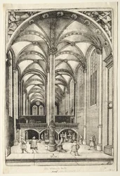 Vista en el interior de la iglesia de Santa Catalina en Augsburgo