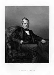 Conde Camillo Benso di Cavour, político italiano, siglo XIX