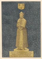 Placa de latón para la Sra. Hester Heve de la iglesia de East Ham