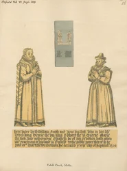 Placa de latón para William y Jane Smith de la iglesia de Enfield