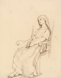 Estudio de una joven sentada