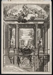 Escalera en el Palacio de Voorst en Holanda