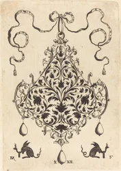 Gran colgante, diseño de follaje ornamental