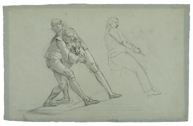 Estudio para El sitio de Gibraltar (Estudio de figuras tirando de una cuerda), 1785-1786