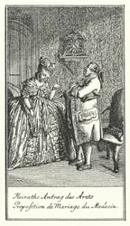 Propuesta de matrimonio del doctor (grabado)