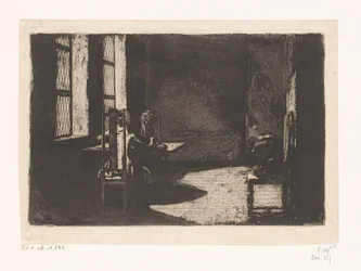 Daniel Nikolaus Chodowiecki en la habitación de su madre