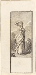 Niña con Tocada de Pluma de Avestruz