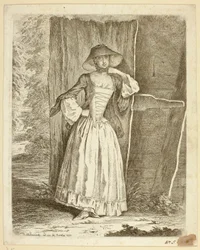 Señorita Quantin de pie