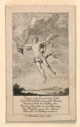 Deseo de Año Nuevo para Alemania, Ilustración para "Königl: Grosbrit [anische] Genealogischer Kalender auf das 1780 Jahr Lauenberg bey J.G. Berenberg"