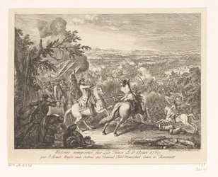 Victoria del general Rumyantsev en la batalla de Cahul, 1770 Victoire remportée sur les Turces Le 1.r Aout 1770 par l