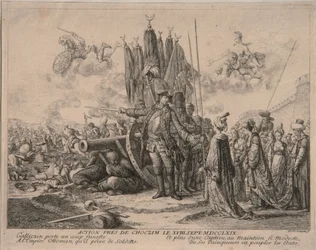 Príncipe Alexander Mikhaylovich Golitsyn en el Asedio de la Fortaleza de Khotyn 1769
