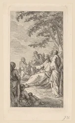 Grabado en cobre de la portada del libro de cantos de Basedow, 2.º volumen