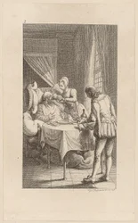 Grabado en cobre de la portada de «Gil Blas de Santillana», volumen 1