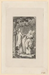 Grabado de portada para «Heloise» de Jean-Jacques Rousseau