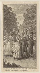 Grabado en cobre de portada de «Retratos», de Westphal, segunda parte