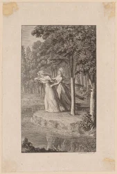 Grabado de portada para la revista mensual de Leipzig de 1794