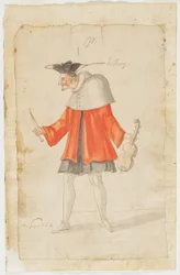 Un músico del Ballet du Serieux et du Grotesque, 1627