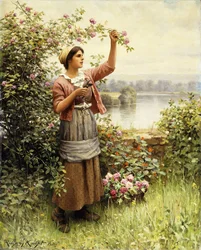 Cortando rosas a lo largo del Sena