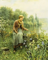 Pescando en un día de primavera
