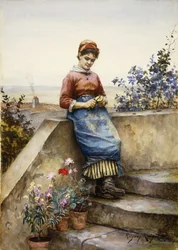 Pelando una Manzana, 1884