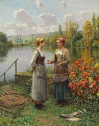 Dos mujeres en un paisaje