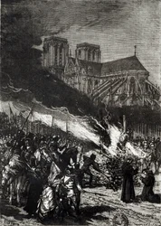 Quema de los Templarios, ilustración de 