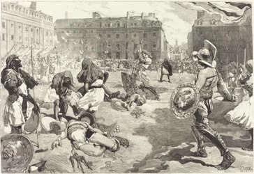 Las fiestas de Rennes. La gran cabalgata romana