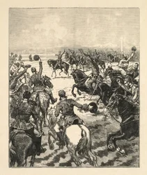 Escena de batalla napoleónica