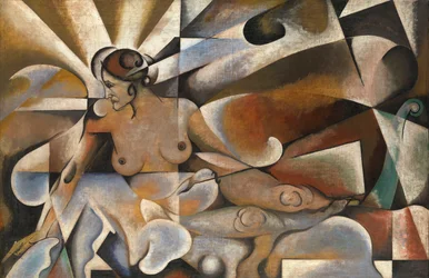 Femme Cubiste, por Baranov-Rossine, Vladimir Davidovich (1888-1942)