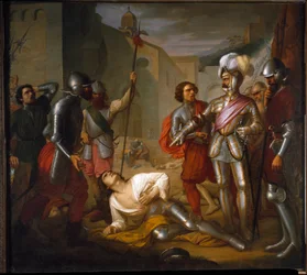 La muerte de Francesco Ferrucci durante el asedio de Florencia por las tropas del emperador Carlos V