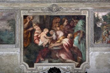 La Adoración de los Magos Fresco de Daniele Crespi (1598-1630) Siglo XVII Milán, Iglesia de San Alessandro in Zebedia