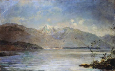 Ascona con vistas a las islas de Saint-Leger, por Daniele Ranzoni