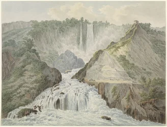 Vista de las cascadas de Marmore.