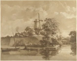 El molino de corredores de Tolsteegpoort en Utrecht