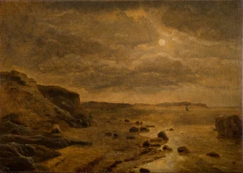 Luz de luna. La costa oeste de Jutlandia en Bovbjerg