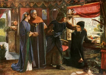 Dante dibujando al ángel