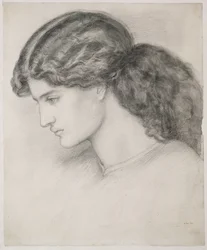 Cabeza de una mujer, 1861