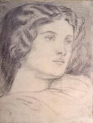 Cabeza de retrato de Fanny Cornforth, c.1862-5