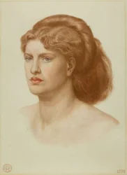 Retrato de Fanny Cornforth, Cabeza y Hombros, 1874