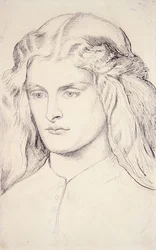 Estudio de retrato de Annie Miller, c.1860-63