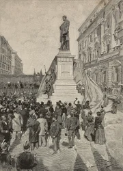 Inauguración del monumento a Quintino Sella, por Ettore Ferrari, 9 de abril
