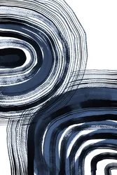 Curvas abstractas en índigo