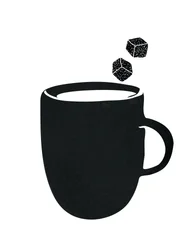 Dulce taza de café negra